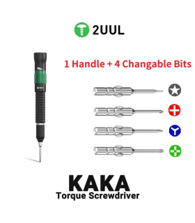 2UUL KAKA Torque Screwdriver Set Magnetic with 5 bits for electronics repairs