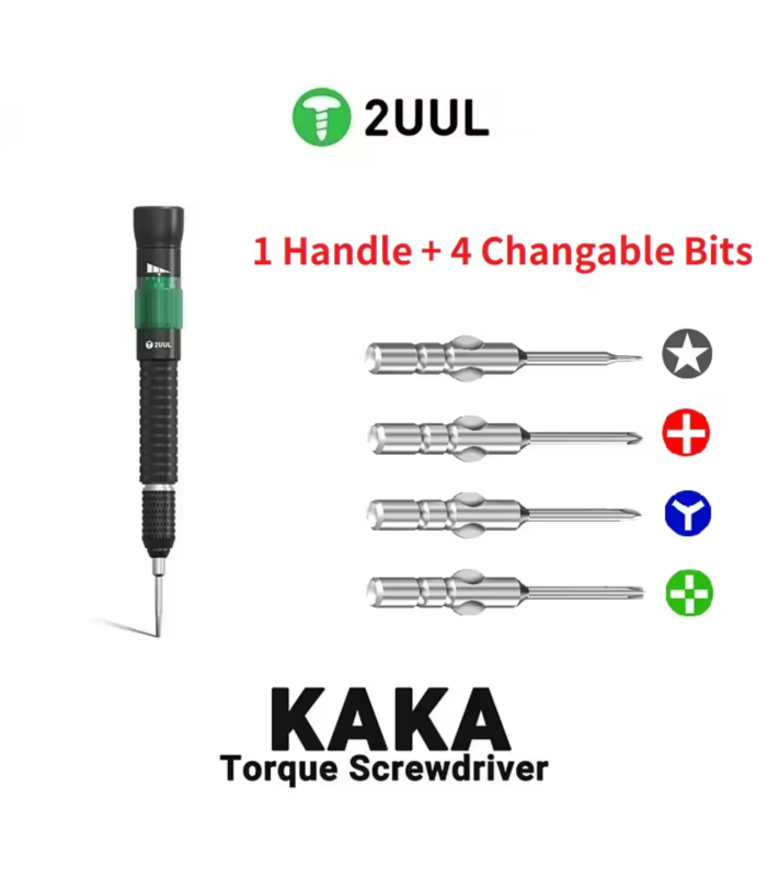 2UUL KAKA Torque Screwdriver Set Magnetic with 5 bits for electronics repairs