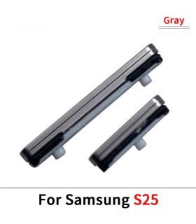 for Samsung Galaxy S25 Power on off Volume Control side Buttons set Grey