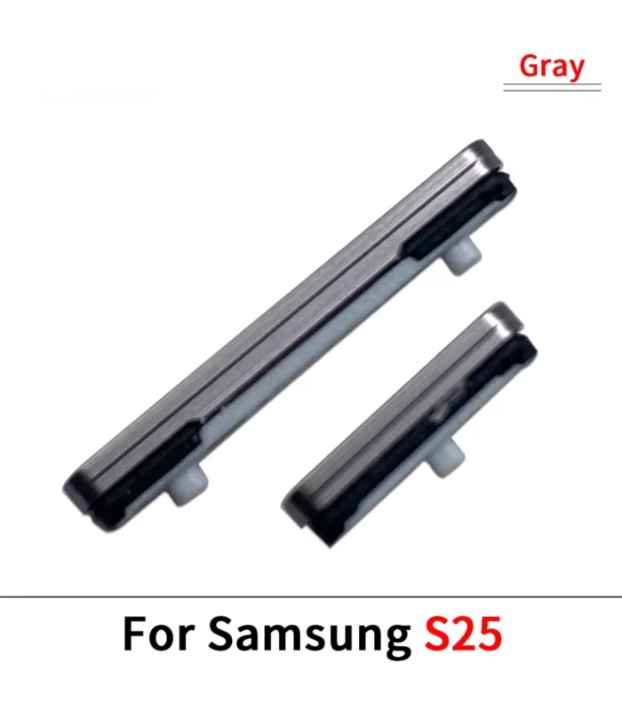 for Samsung Galaxy S25 Power on off Volume Control side Buttons set Grey