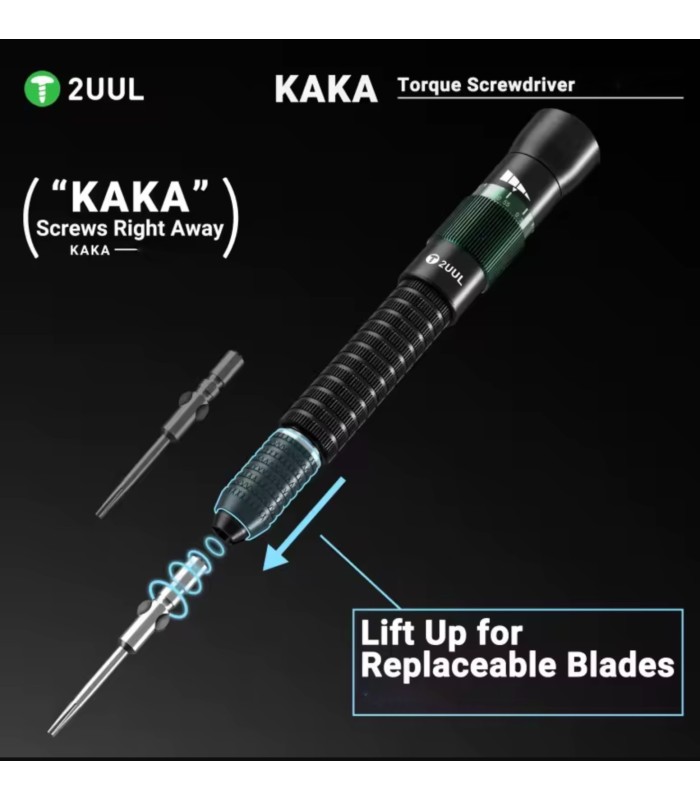 2UUL KAKA Torque Screwdriver Set Magnetic with 5 bits for electronics repairs