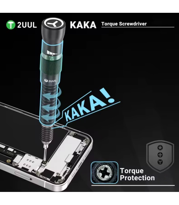 2UUL KAKA Torque Screwdriver Set Magnetic with 5 bits for electronics repairs