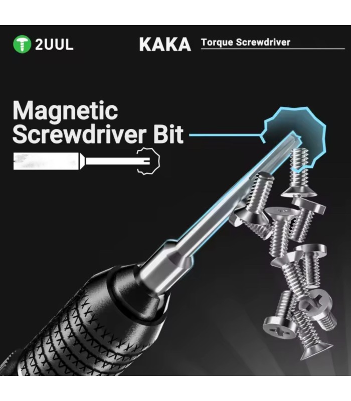 2UUL KAKA Torque Screwdriver Set Magnetic with 5 bits for electronics repairs