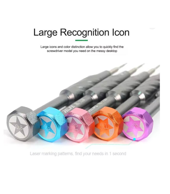 RELIFE RL-728B 2D professional laptop repair screwdriver set T8 T3 0.8 1.2 T5