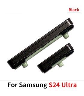 Galaxy S24 Ultra Power on off Volume Hard Buttons Side External Keys Black Grey