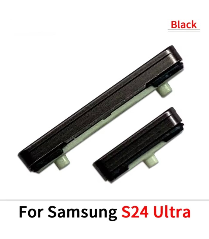 Galaxy S24 Ultra Power on off Volume Hard Buttons Side External Keys Black Grey