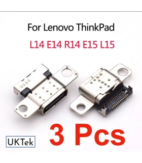 3pcs Type-C Charging Port Dock Jack Lenovo ThinkPad L14 E14 E15 L15 Gen 2 Gen 3