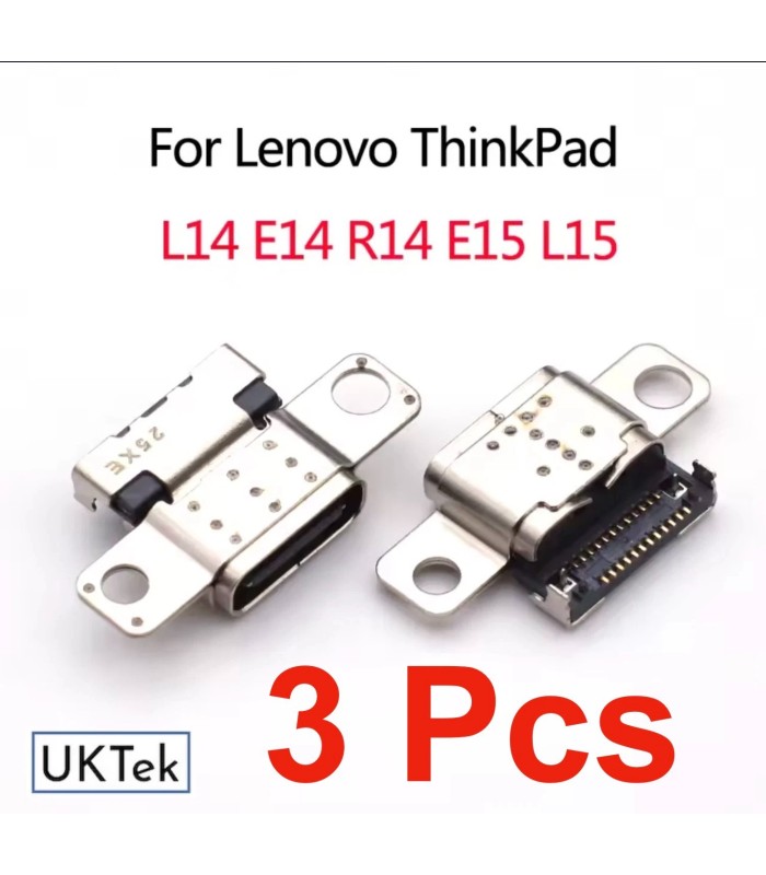 3pcs Type-C Charging Port Dock Jack Lenovo ThinkPad L14 E14 E15 L15 Gen 2 Gen 3
