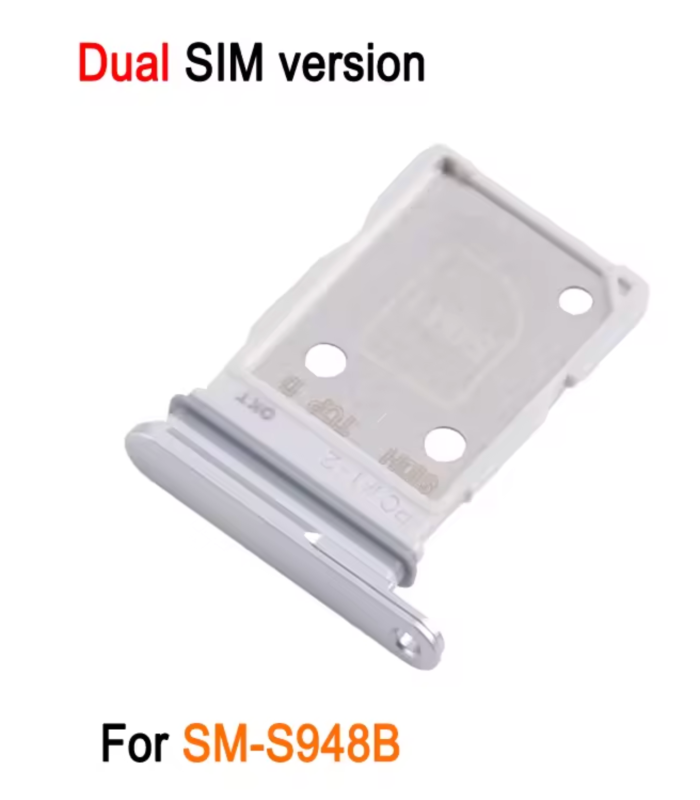 for Samsung Galaxy S26 Ultra SM S948B Dual SIM Card Tray Simtray Simcard Silver white