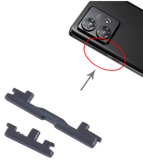 for Motorola Edge 40 Neo Power and Volume Control Button Replacement Black