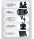 SUNSHINE M9T-B11 Trinocular Microscope 6-45X Zoom 0.5CTV Interface Black colour