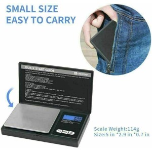 0.01G-500G DIGITAL POCKET WEIGHING MINI SCALES KITCHEN JEWELLERY SCALE