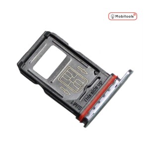 Oneplus 7 Pro Dual Sim Card Slot Tray  Holder (Mirror Grey (Black)