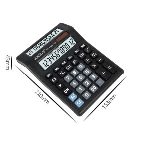 Large Dual Double DISPLAY solar CALCULATOR EASY PRESS