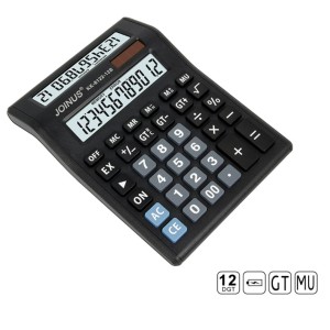Large Dual Double DISPLAY solar CALCULATOR EASY PRESS