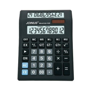 Large Dual Double DISPLAY solar CALCULATOR EASY PRESS
