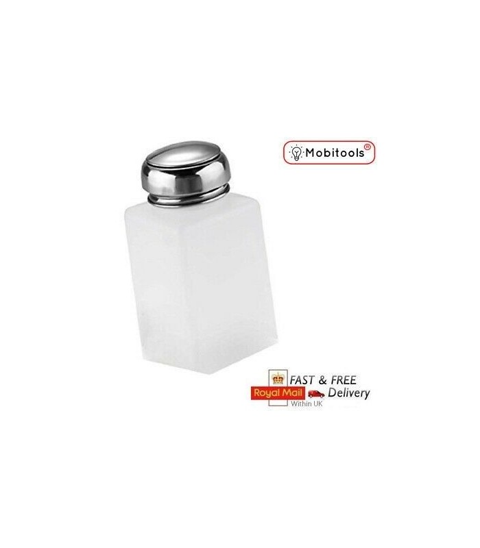 IPA Chemical Liquid Press Pumping Dispenser White Empty Bottle