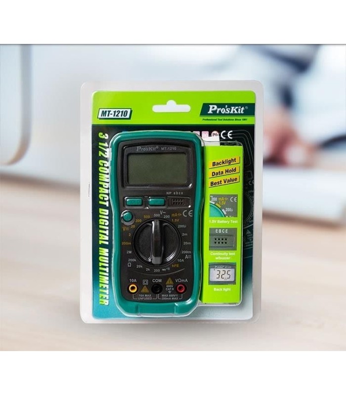 Proskit MT-1210 3½ 1999 count Digital Multimeter Test Instruments LCD