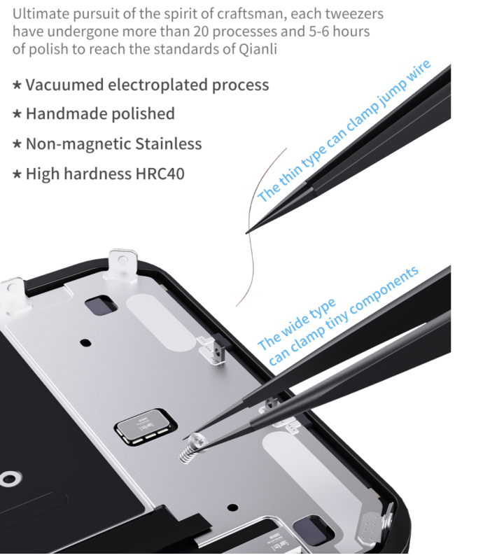 QIANLI INEEZY FX-03 - 0.15mm Fine non-magnetic Precision Steel Tweezers