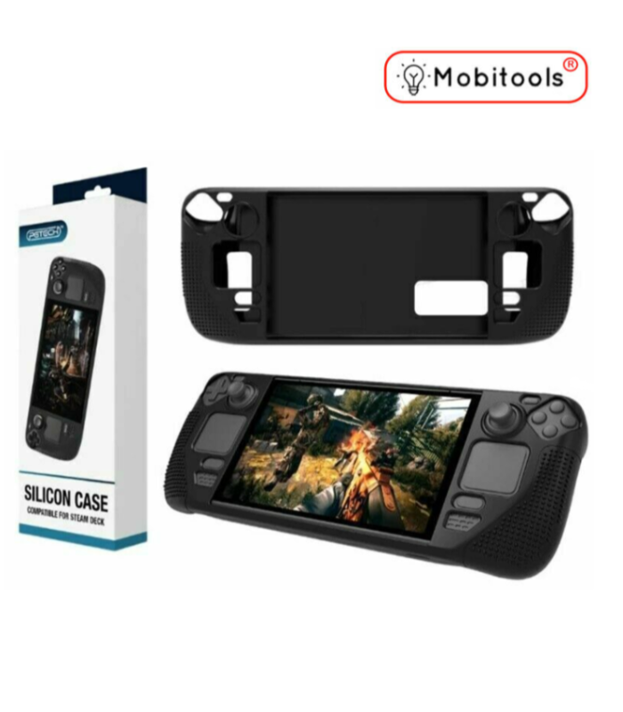 Black Silicone Protective Shell Case Cover For Valve Steam Deck Console