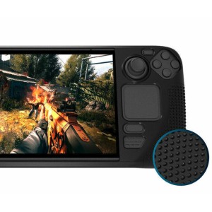 Black Silicone Protective Shell Case Cover For Valve Steam Deck Console