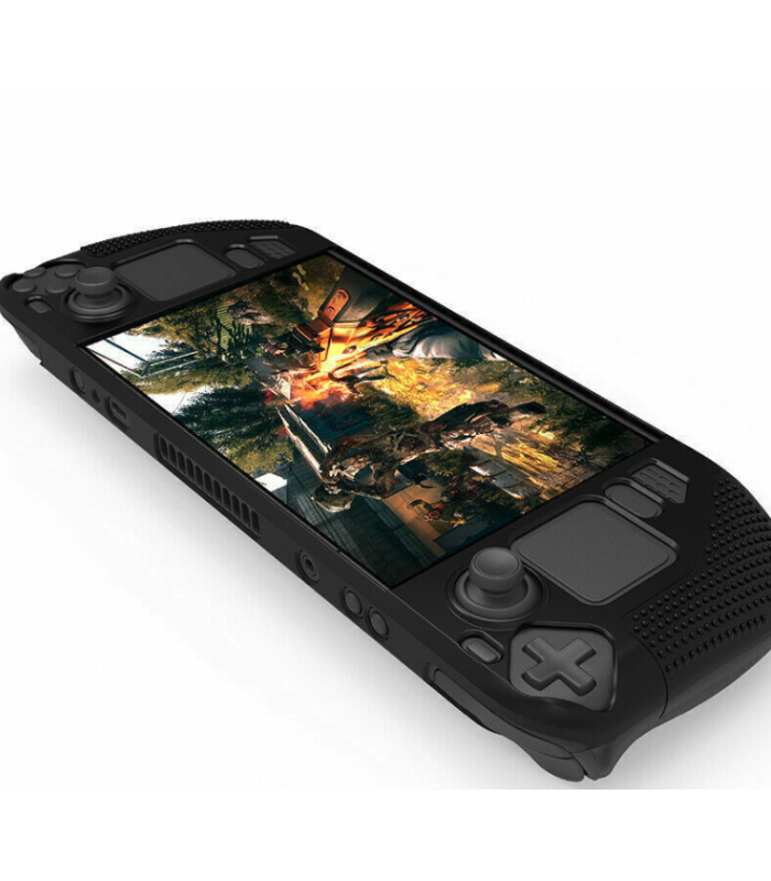 Black Silicone Protective Shell Case Cover For Valve Steam Deck Console