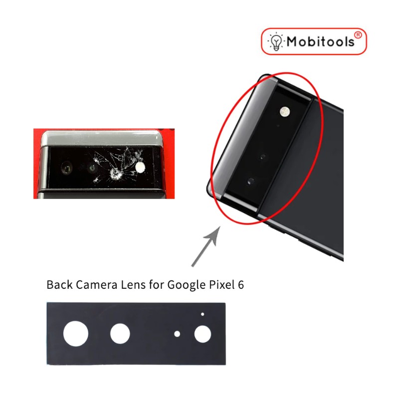 For Google Pixel 6 Rear Back Camera Glass Lens + Adhesive For Google Pixel 6 Rear Back Camera Glass Lens + Adhesive