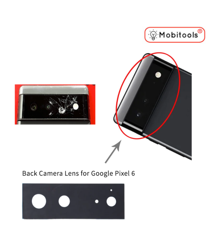 Google Pixel 6 Rear Back Camera Glass Lens + Adhesive