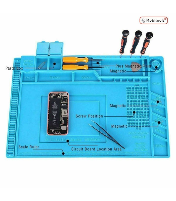 Heat Insulation Silicone Pad Mat For Repair Magnetic Heat Solder