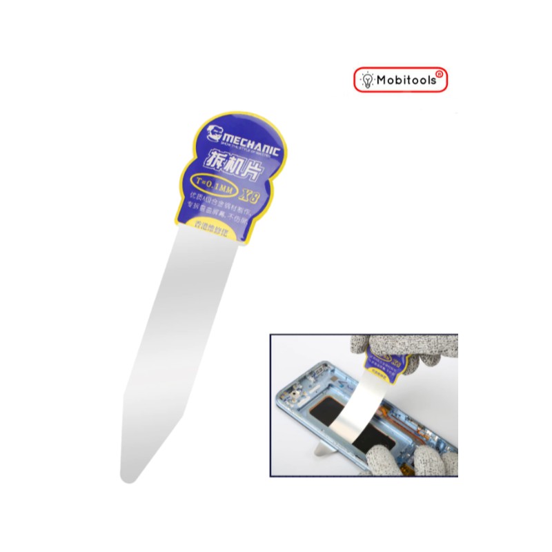 Mechanic X8 Curved Pry 0.1mm High Toughness Steel Phone Glued LCD Opening Tool Mechanic X8 Curved Pry 0.1mm High Toughness Steel Phone Glued LCD Opening Tool