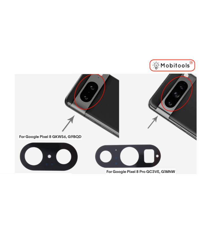 Rear Back Camera Lens Glass  Adhesive For Google Pixel 8 / 8 Pro