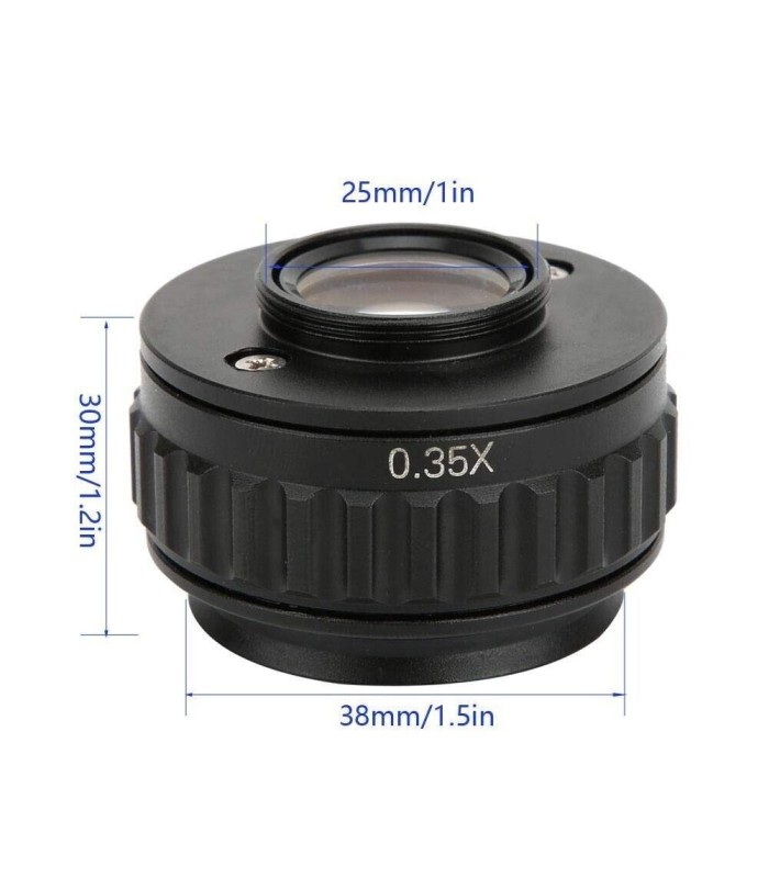 C-Mount Lens 0.35X CTV Adapter for Trinocular Stereo Zoom Microscope