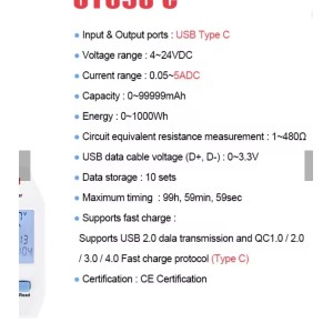 UNI-T UT658C Series USB Power Meter and Digital Voltage Tester