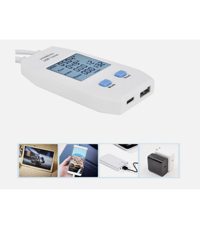 UNI-T UT658Dual Series USB Power Meter Digital Voltage Tester