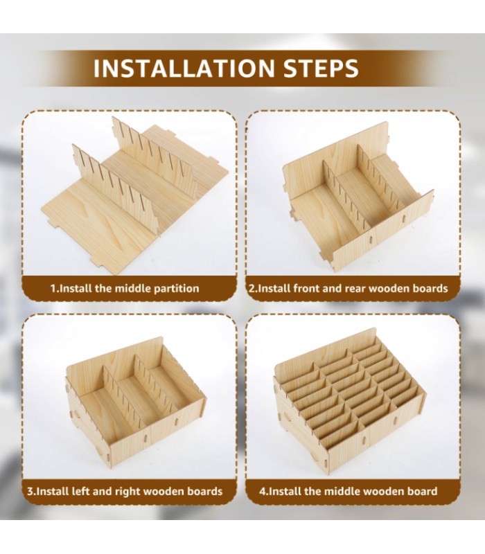 24 Slots Mobile Phone Storage Box Compartment Holder Shop Store Display Plywood Retail