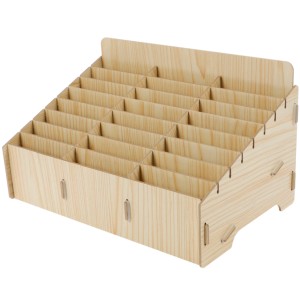 48 slots Mobile Phone Storage Box Compartment Holder Shop Store Display Ply wood Retail