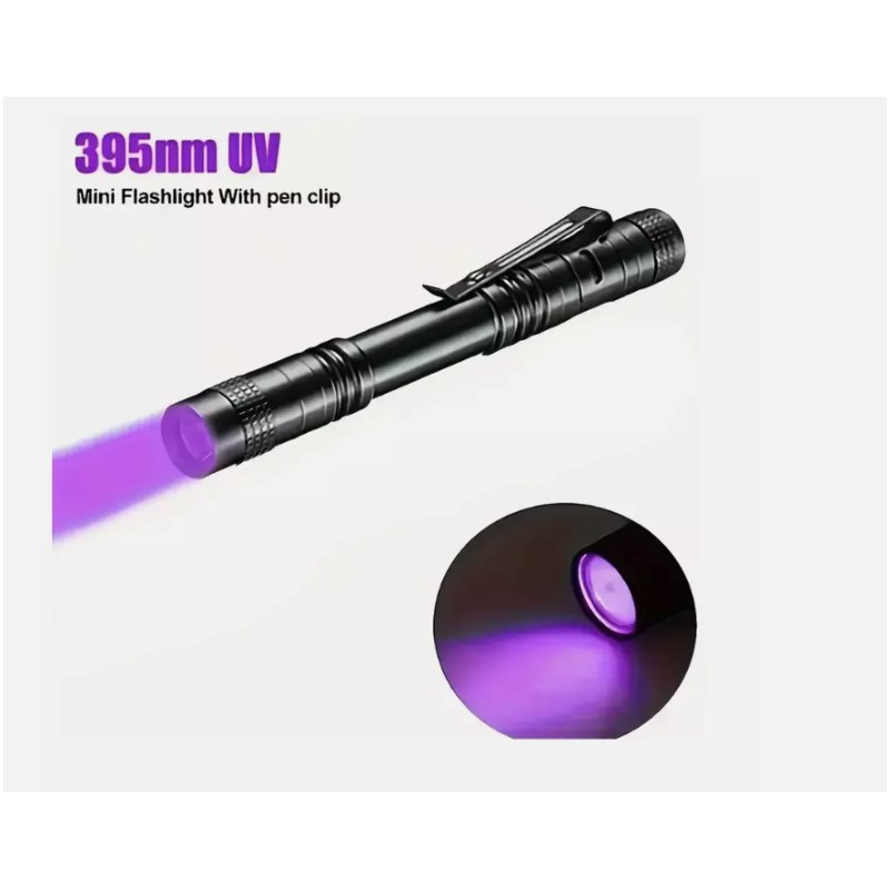 395nm 8.8cm UV Black Light Flashlight Pen Torch Detection Lamp Flash UV Torch 395nm 8.8cm UV Black Light Flashlight Pen Torch Detection Lamp Flash UV Torch