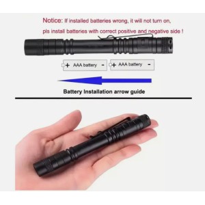 395nm 8.8cm UV Black Light Flashlight Pen Torch Detection Lamp Flash UV Torch