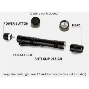 395nm 8.8cm UV Black Light Flashlight Pen Torch Detection Lamp Flash UV Torch