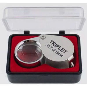 Jewelers Eye Loupe Pocket Magnifier Magnifying Glass Jewelry Diamond 30x21mm
