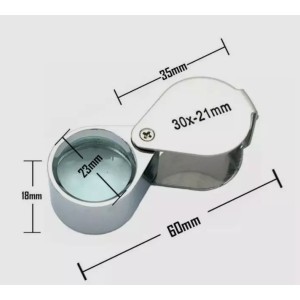 Jewelers Eye Loupe Pocket Magnifier Magnifying Glass Jewelry Diamond 30x21mm