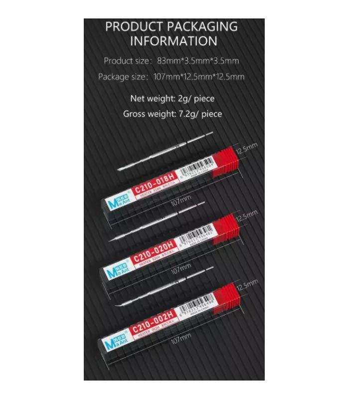 3pcs MaAnt C210 Tips Universal JBC Soldering Iron Tip For T210 Sugon T26