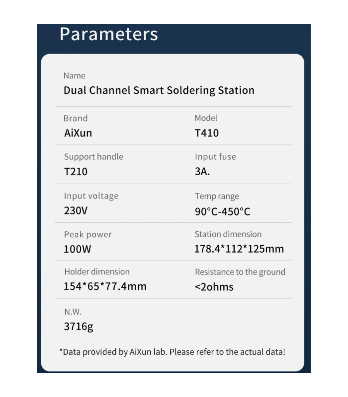 AIXUN T410 Intelligent Solder iron Station T210 Handle 100W with K tip
