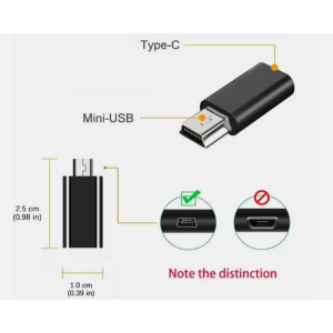 USB C Type-C Female to Mini USB Male Charge Data Sync Adapter Converter OTG