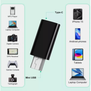 USB C Type-C Female to Mini USB Male Charge Data Sync Adapter Converter OTG
