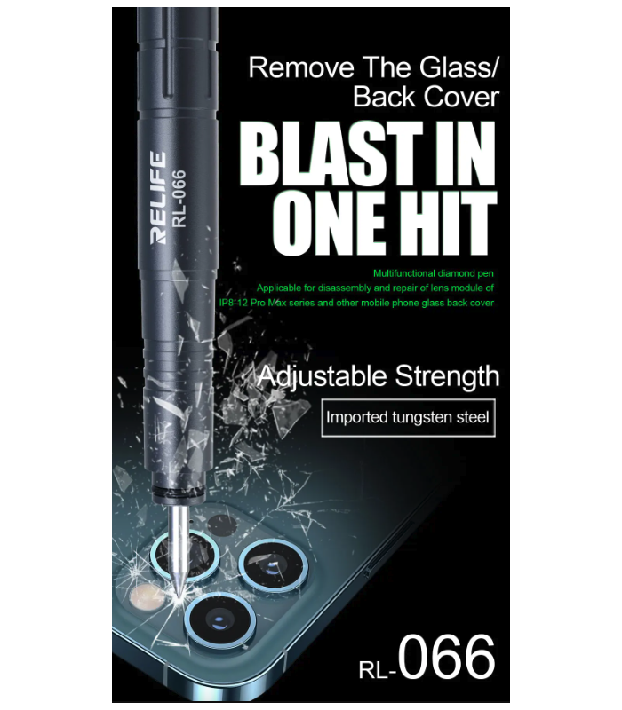 RELIFE RL-066 Blasting Pen Break Remove glass back cover tools for iPhone