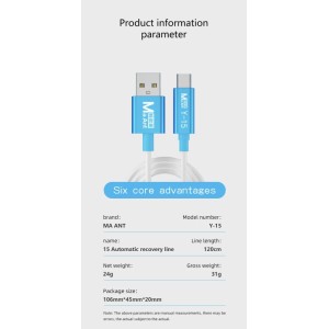 MaAnt Y-15 iPhone and iPad type C DFU Recovery Mode Cable 15 & iPad Pro 11 / 12.9