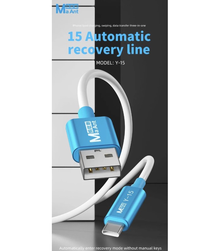 MaAnt Y-15 iPhone and iPad type C DFU Recovery Mode Cable 15 & iPad Pro 11 / 12.9