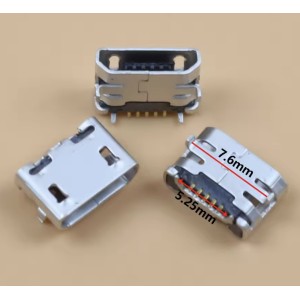 Micro USB Connector 5pin Jack Female Socket 7.6mm fitting many devices