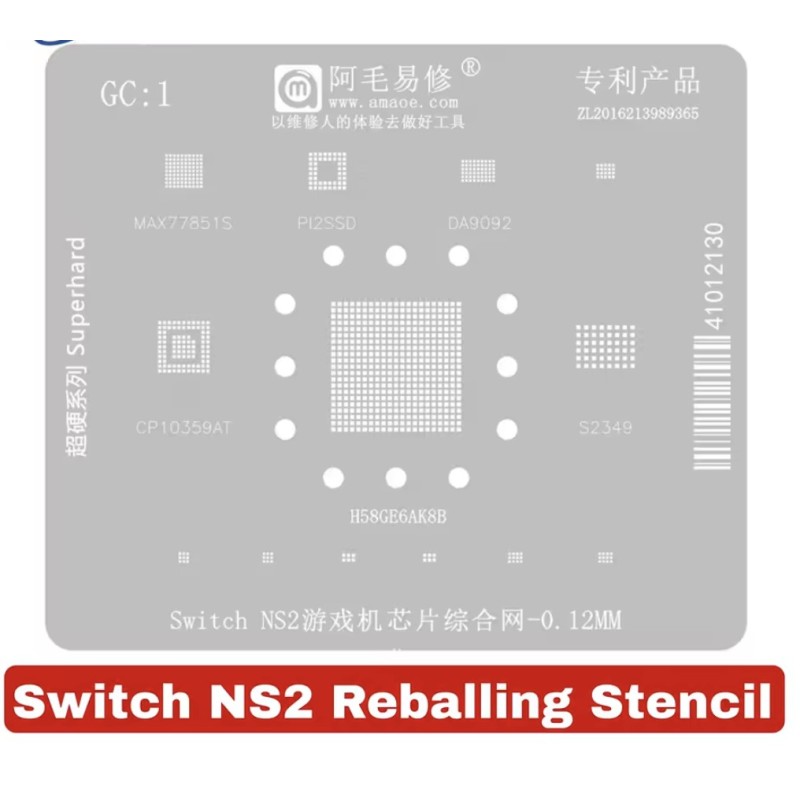 Amaoe BGA Reballing Stencil For nintendo Switch 2 NS2 handheld Game H58GE6AK8B Amaoe BGA Reballing Stencil For nintendo Switch 2 NS2 handheld Game H58GE6AK8B